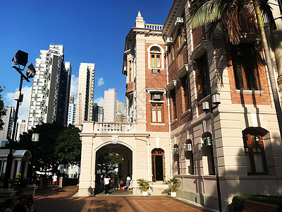 欧式建筑楼书香气十足的香港大学教学楼背景