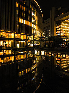 大板城市建筑夜景高清图片