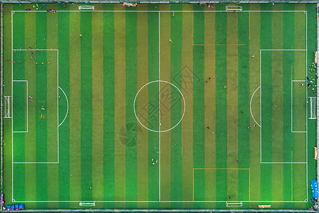 俯瞰标准足球场背景图片