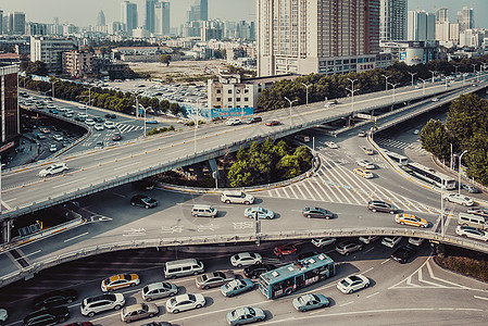 繁华立体城市现代城市立体交通背景