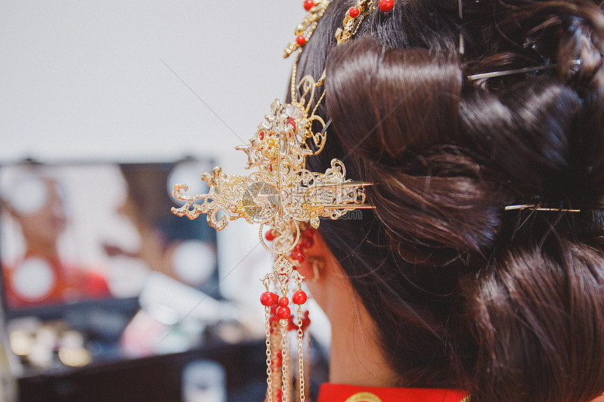 中式新娘的发簪图片