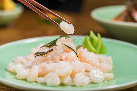 美食特写水晶虾仁背景