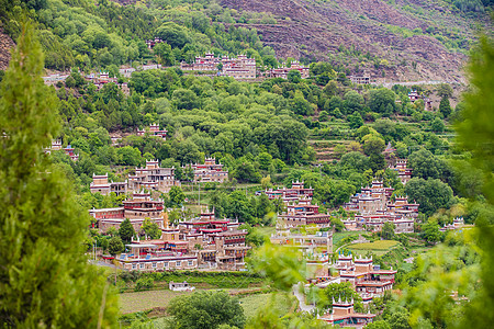 集成房屋甲居藏寨背景