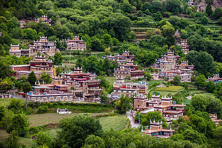 甲居藏寨山寨大自然高清图片