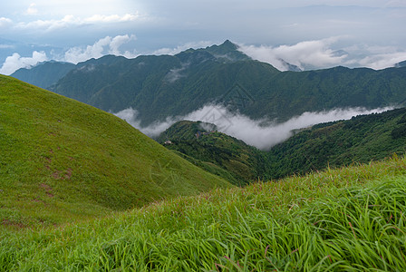 武功山草甸云海风光图片