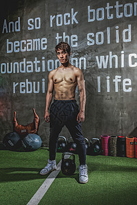 健身房活动海报健身房强壮男性肌肉展示背景