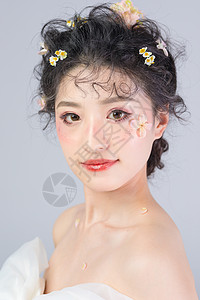 韩式妆容新娘甜美新娘妆背景