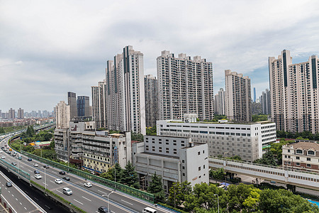 城市高架道路背景高清图片