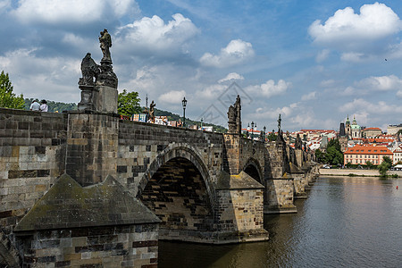 捷克布拉格著名查理大桥风光图片