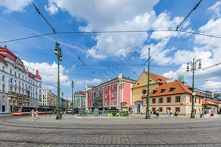 布拉格城市街景高清图片