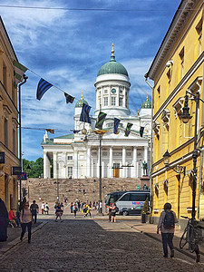芬兰赫尔辛基著名景点白色大教堂图片