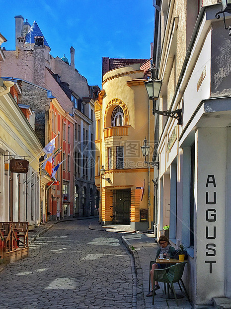 爱沙尼亚塔林老城街景图片