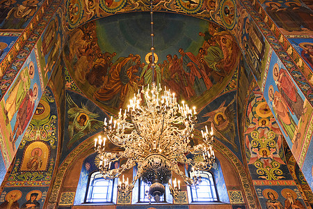 俄罗斯圣彼得堡救世主滴血大教堂背景