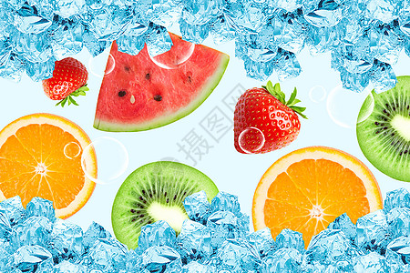 柠檬汁清凉夏季水果设计图片