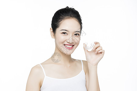 口腔牙齿护理女性牙齿美白高清图片素材
