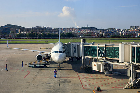飞机场的飞机背景图片