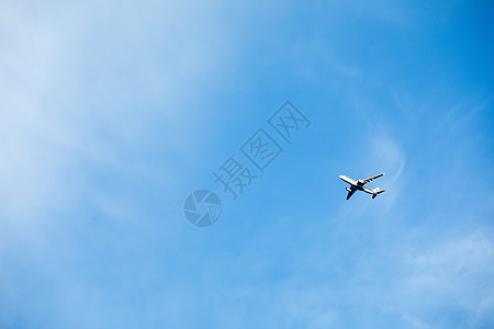 飞机天空背景图片