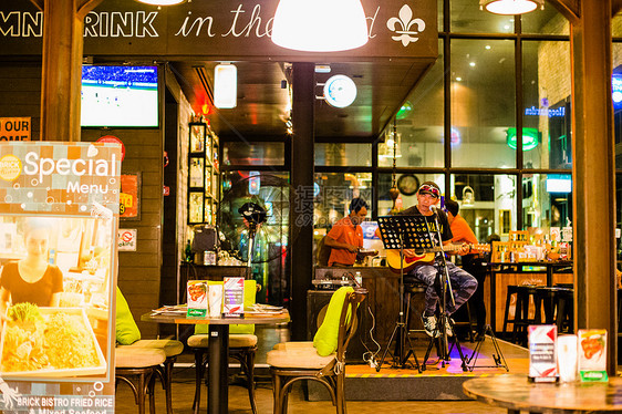 曼谷夜市酒吧图片