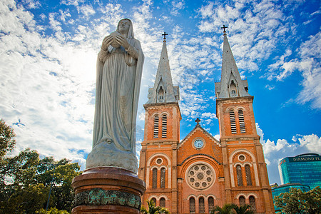 越南大教堂背景图片