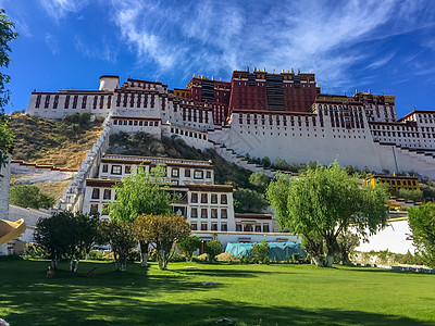 西藏著名旅游景点布达拉宫背景图片