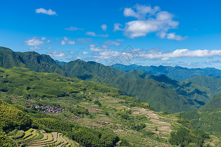 浙江夏季的梯田风光高清图片