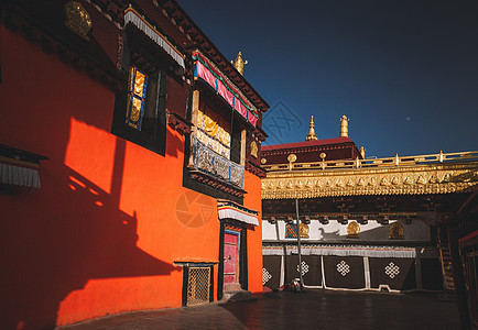 古风建筑背景甘肃拉卜楞寺背景