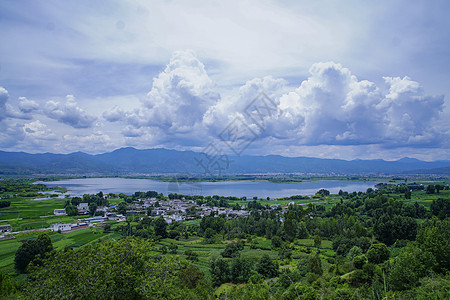 大理剑湖背景图片