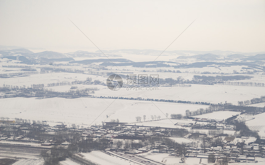 航拍吉林长春雪景图片