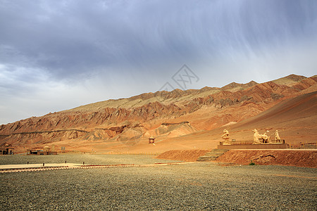 火焰山大峡谷吐鲁番火焰山风光背景