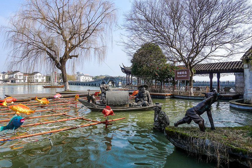 水乡周庄码头图片