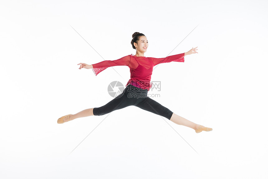 舞蹈美女跳跃