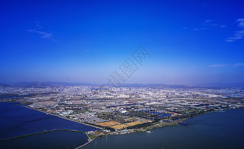 西山滇池云南昆明全景图背景