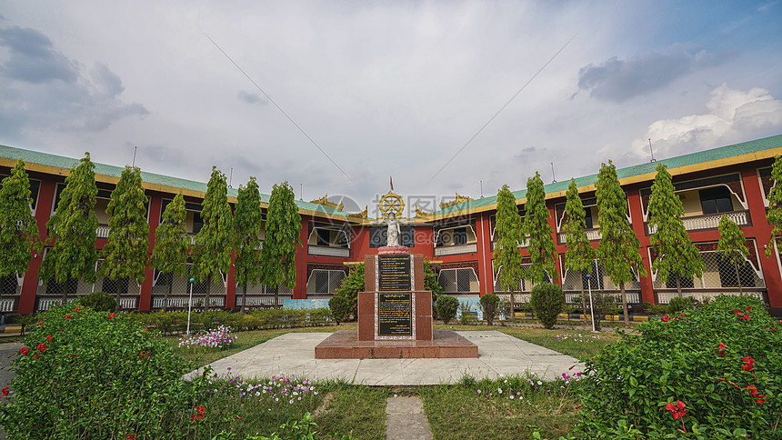 尼泊尔蓝毗尼缅甸寺庙图片