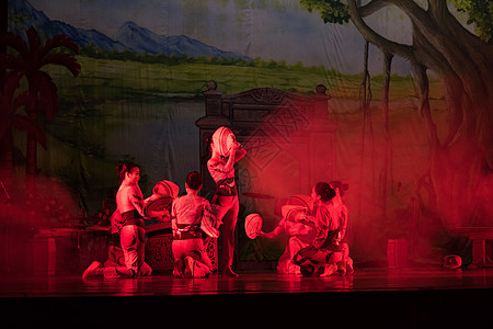 歌舞表演越南传统经典艺术表演背景