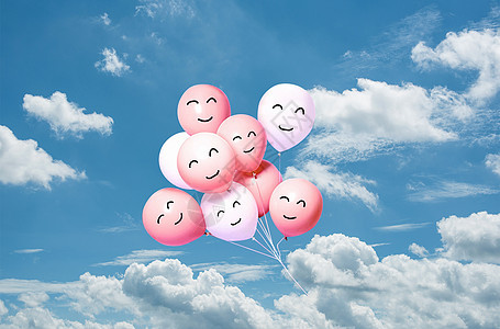 微笑气球图片