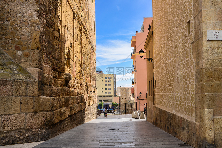 西班牙加泰罗尼亚地区地中海岸小镇塔拉戈纳古