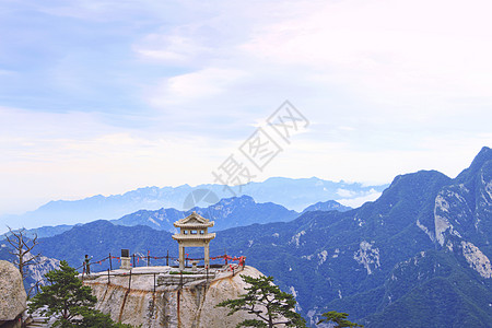 远眺华山陕西西安华山背景