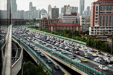 高架交通堵车图片