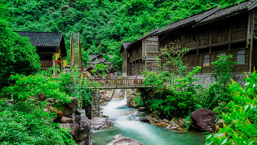 江西抚州资溪大觉山古镇景区风光图片