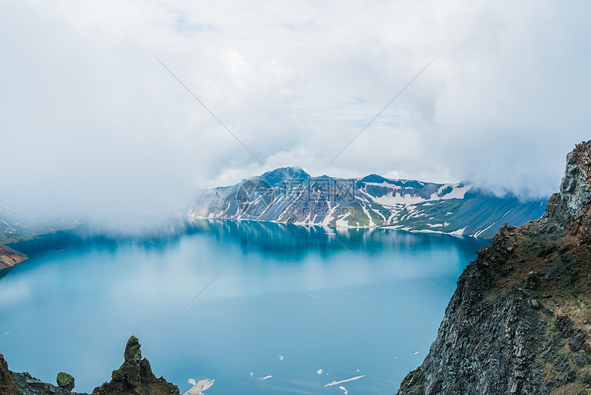 吉林长白山景区天池自然风光图片