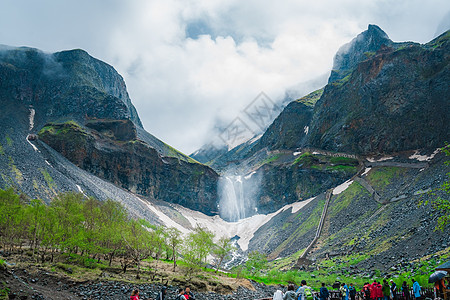 吉林长白山景区自然风光背景