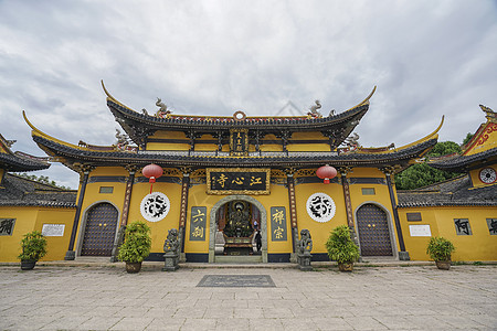 温州地标江心寺温州江心屿江心寺背景