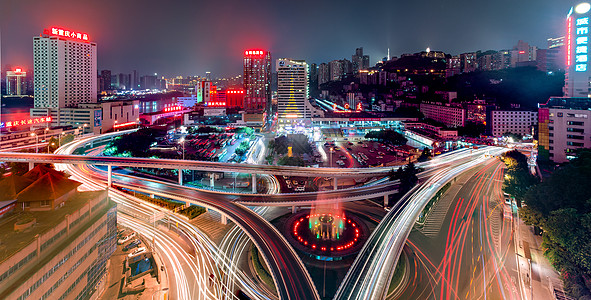 重庆市夜景重庆市菜园坝火车站背景