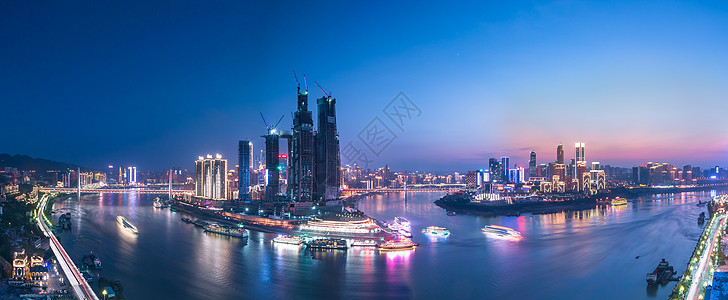 重庆夜景重庆市渝中区两江交汇背景