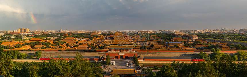 北京故宫夕阳图片