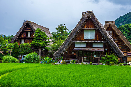 塔川村日本白川合掌村背景