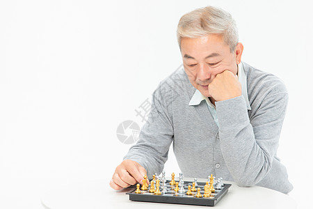 老年人下棋背景图片