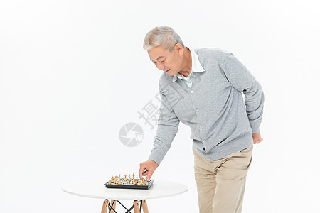 老年养生老年人观棋背景