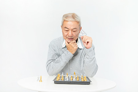 老年人下棋背景图片