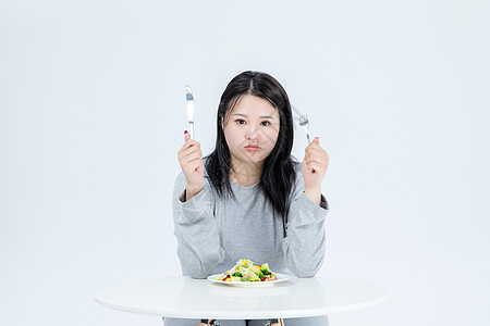 胖女生健康饮食图片